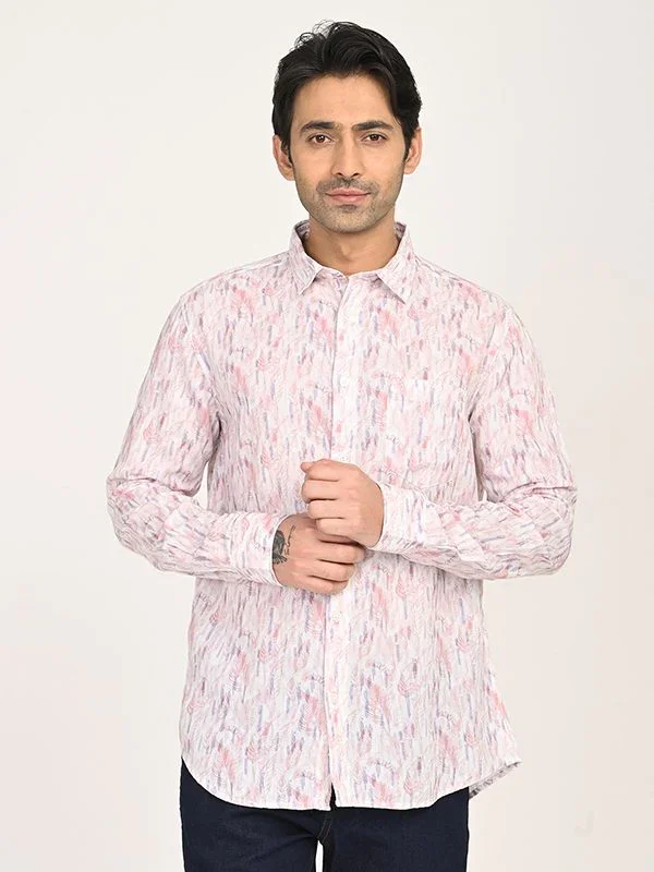 Men's Printed Full Sleeves Cotton Blend Shirt - Image 6