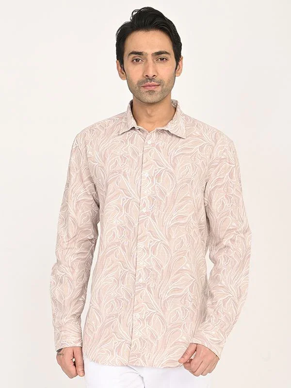 Men's Printed Full Sleeves Cotton Blend Shirt