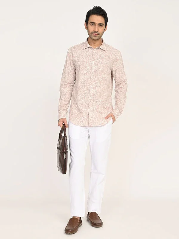 Men's Printed Full Sleeves Cotton Blend Shirt - Image 5
