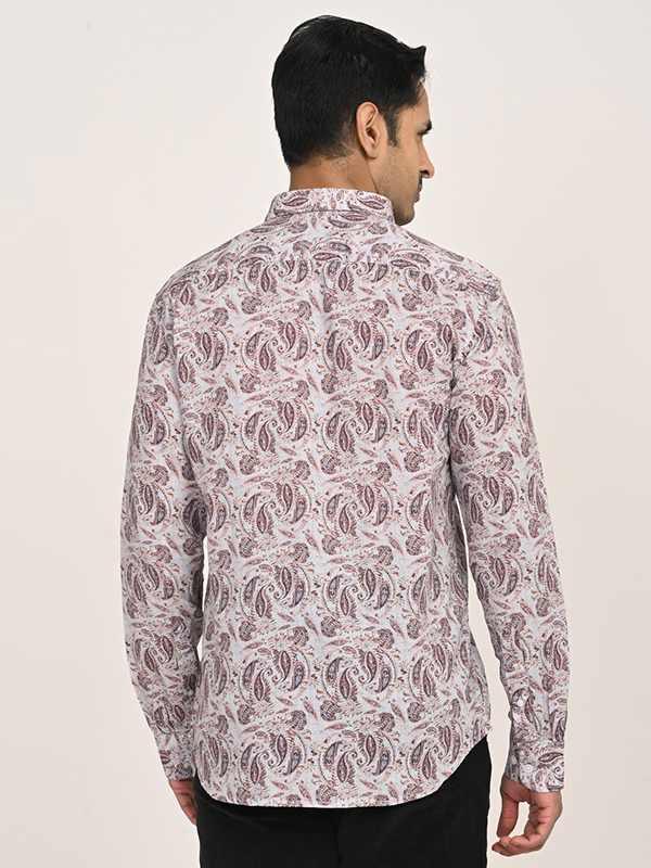 Men's Printed Full Sleeves Cotton Blend Shirt - Image 4