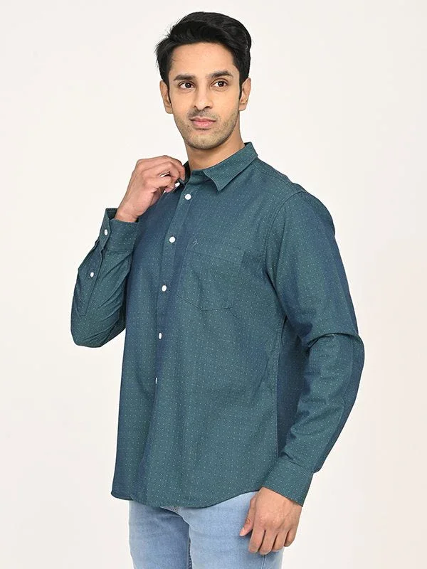 Men's Printed Full Sleeves Cotton Shirt - Image 2