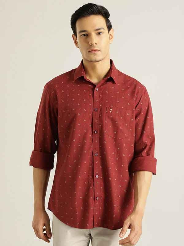 Men's Printed Full Sleeves Cotton Shirt - Image 2