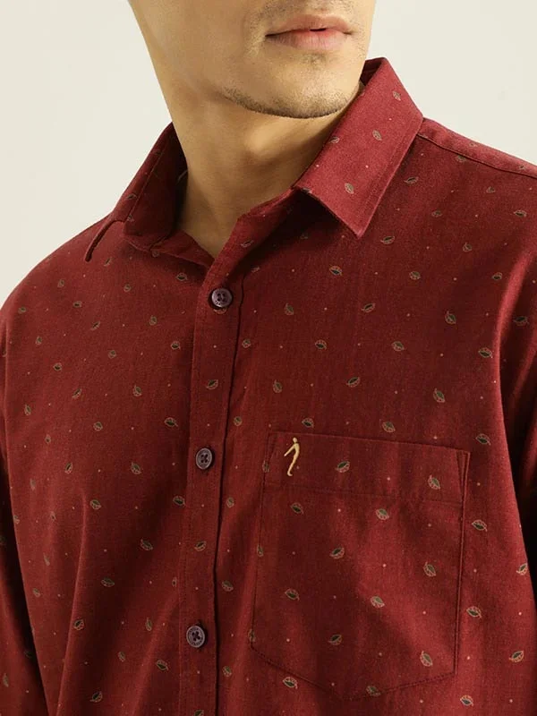 Men's Printed Full Sleeves Cotton Shirt - Image 3