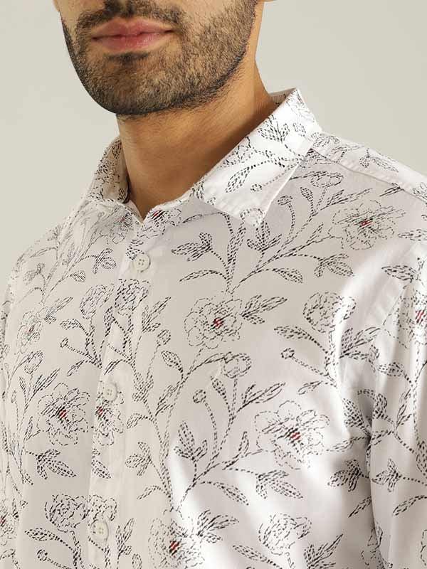 Men's Printed Full Sleeves Cotton Shirt - Image 3