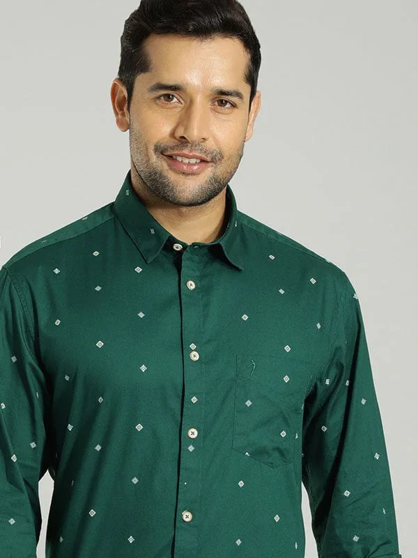 Men's Printed Full Sleeves Cotton Shirt