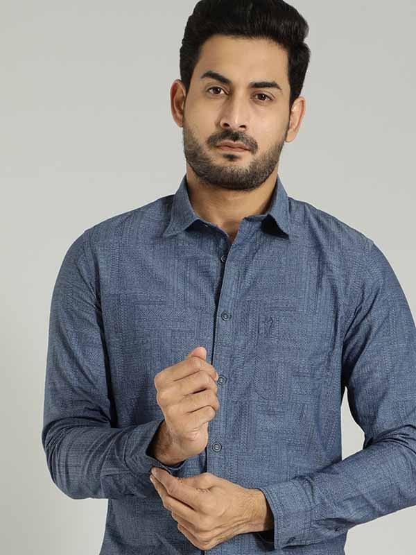 Men's Printed Full Sleeves Cotton Shirt