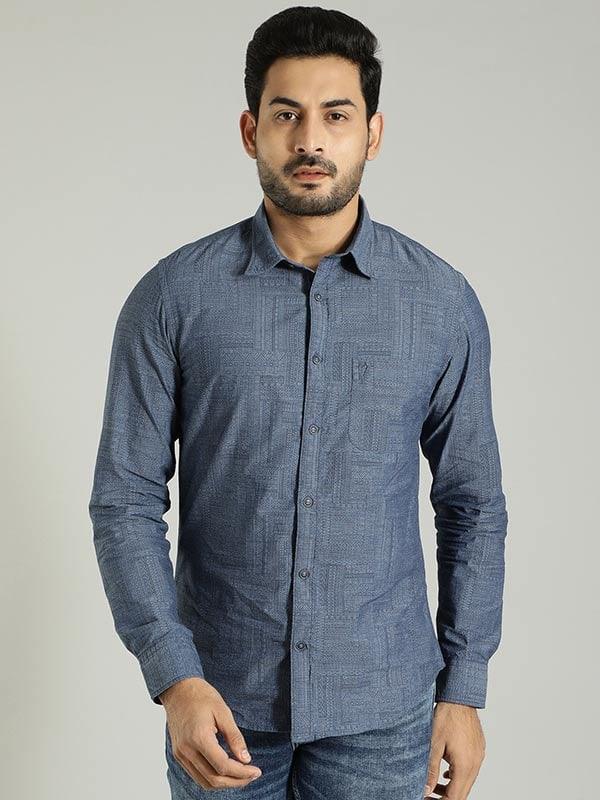 Men's Printed Full Sleeves Cotton Shirt - Image 2