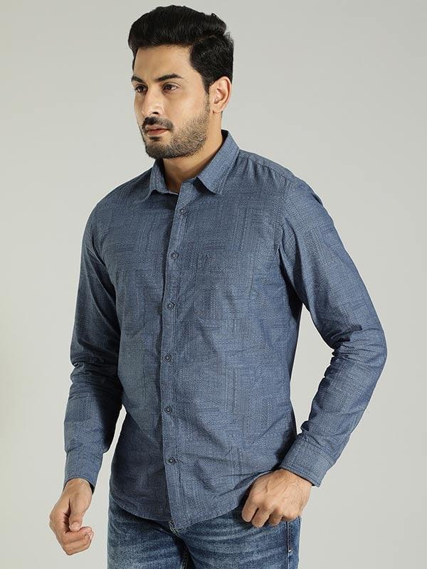 Men's Printed Full Sleeves Cotton Shirt - Image 3