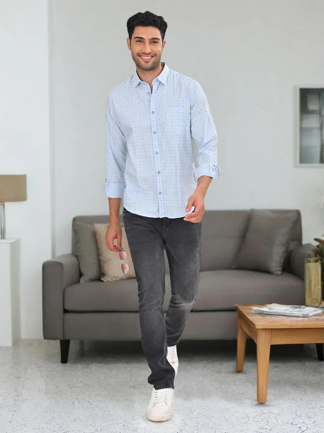 Men's Printed Full Sleeves Cotton Shirt - Image 5