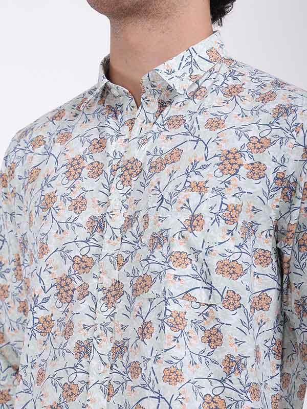 Men's Printed Full Sleeves Cotton Shirt - Image 3