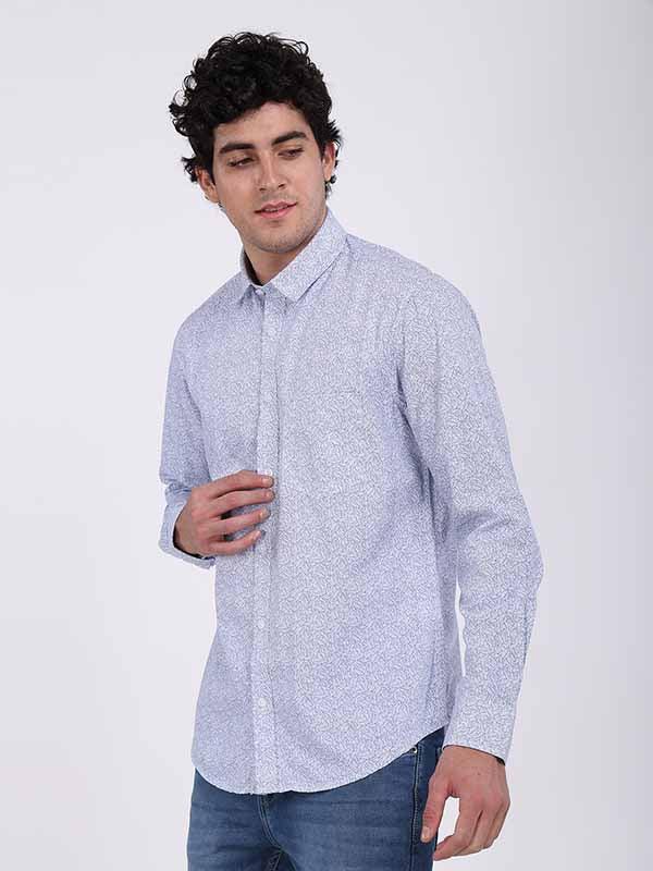 Men's Printed Full Sleeves Cotton Shirt - Image 2