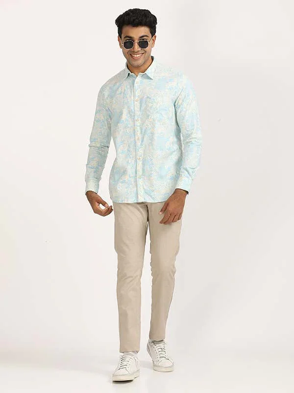 Men's Printed Full Sleeves Cotton Shirt - Image 3