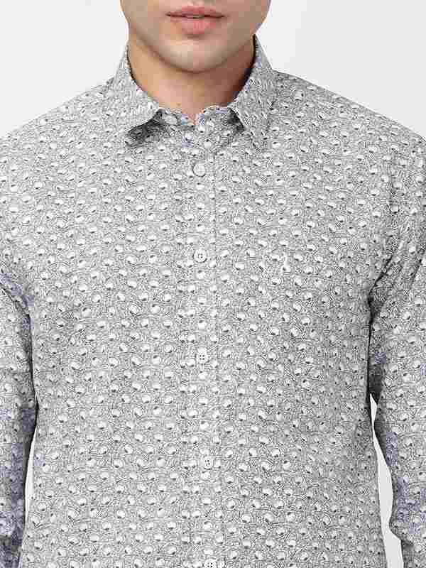 Men's Printed Full Sleeves Cotton Shirt - Image 3