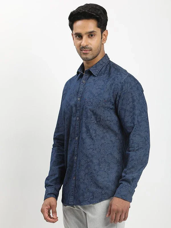 Men's Printed Full Sleeves Cotton Shirt - Image 2