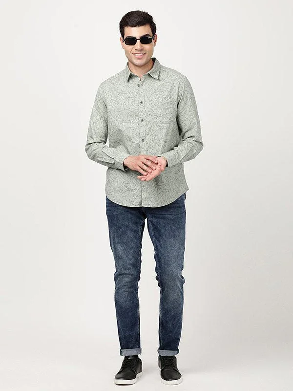 Men's Printed Full Sleeves Cotton Shirt - Image 3