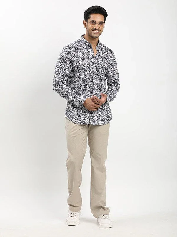 Men's Printed Full Sleeves Cotton Shirt - Image 4