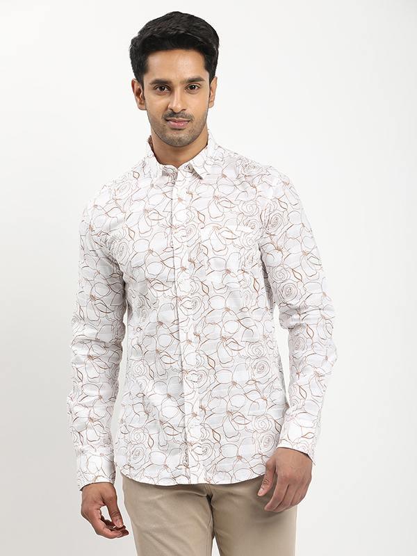 Men's Printed Full Sleeves Cotton Shirt