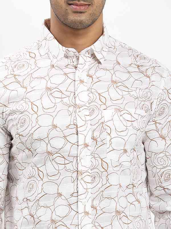 Men's Printed Full Sleeves Cotton Shirt - Image 3