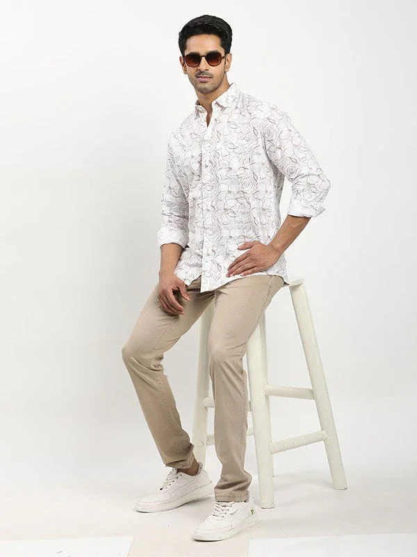 Men's Printed Full Sleeves Cotton Shirt - Image 4
