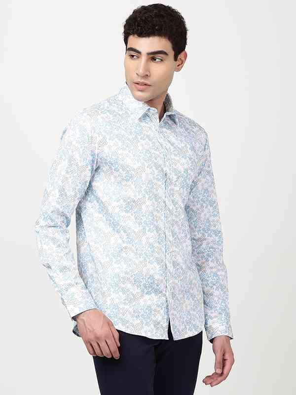 Men's Printed Full Sleeves Cotton Shirt - Image 2