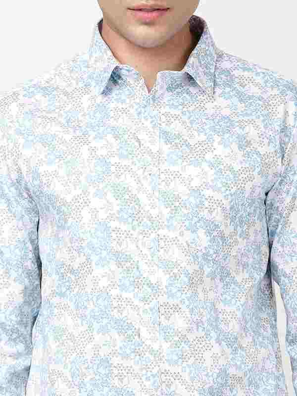Men's Printed Full Sleeves Cotton Shirt - Image 3