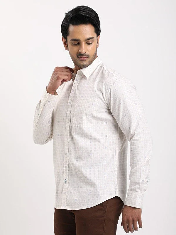 Men's Printed Full Sleeves Cotton Shirt - Image 2