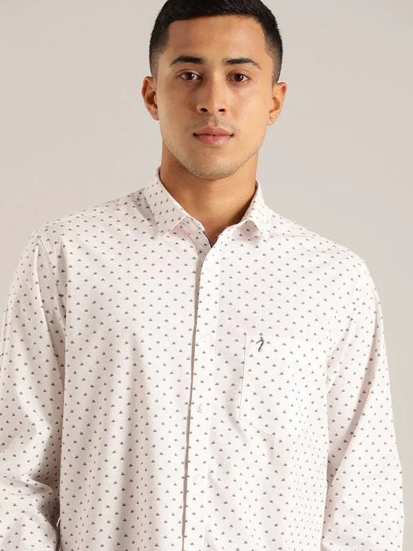 Men's Printed Full Sleeves Cotton Shirt