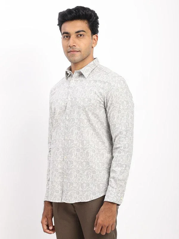 Men's Printed Full Sleeves Cotton Shirt - Image 2