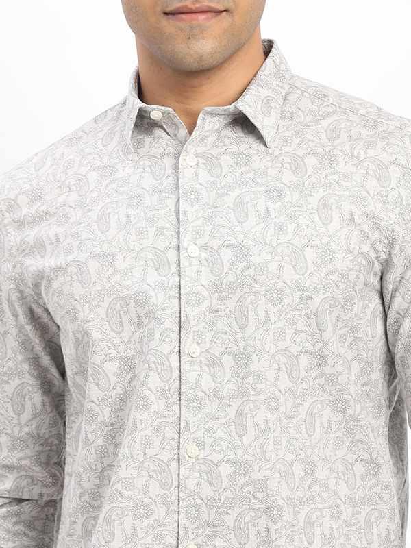 Men's Printed Full Sleeves Cotton Shirt - Image 3