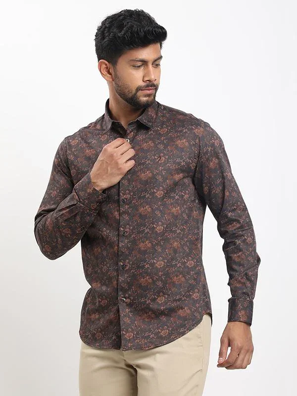 Men's Printed Full Sleeves Cotton Shirt - Image 2