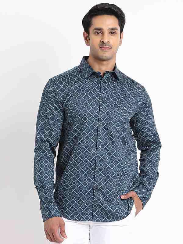 Men's Printed Full Sleeves Cotton Shirt