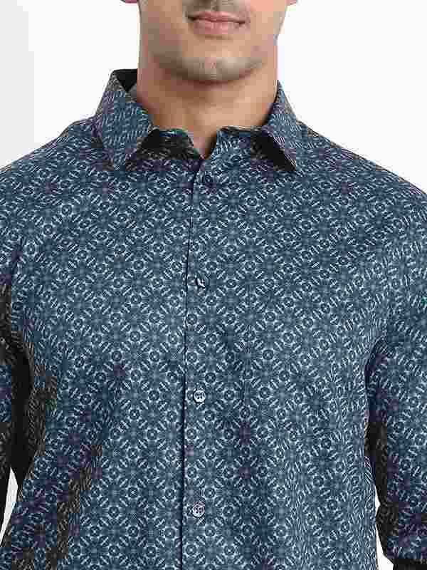 Men's Printed Full Sleeves Cotton Shirt - Image 3