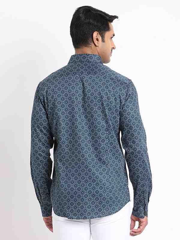 Men's Printed Full Sleeves Cotton Shirt - Image 4