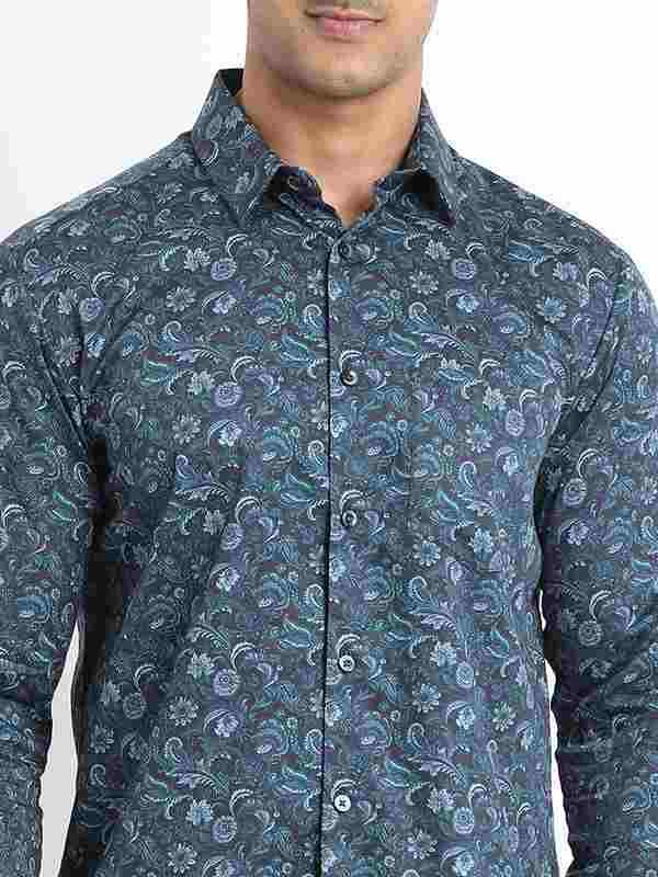 Men's Printed Full Sleeves Cotton Shirt - Image 3