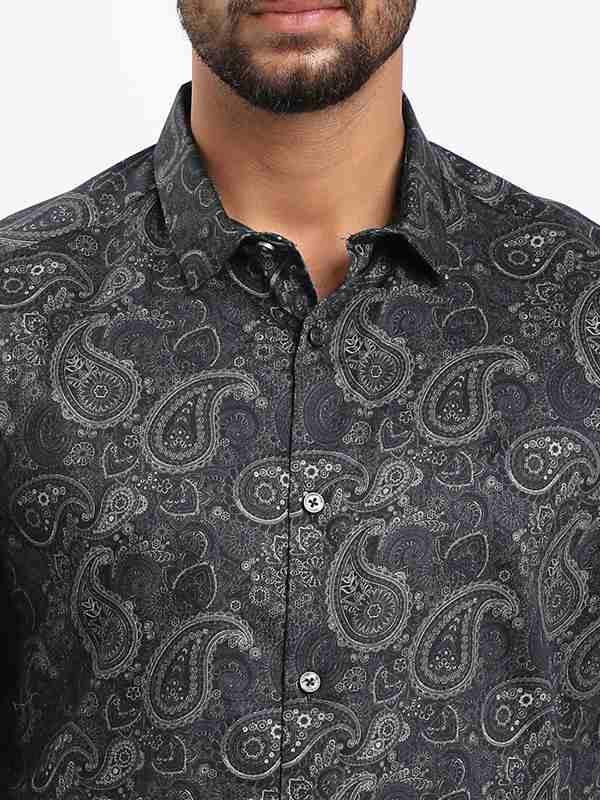 Men's Printed Full Sleeves Cotton Shirt - Image 3