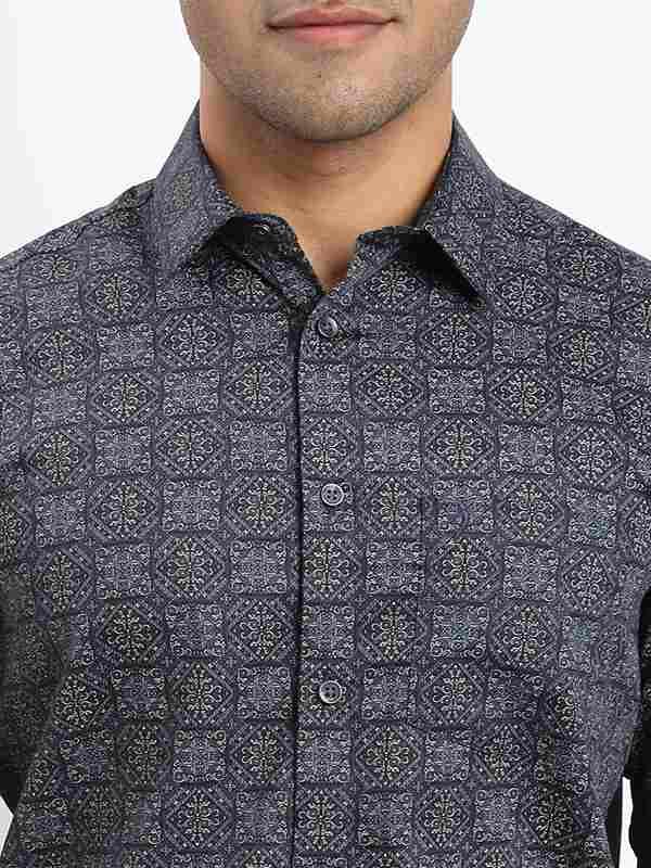 Men's Printed Full Sleeves Cotton Shirt - Image 3