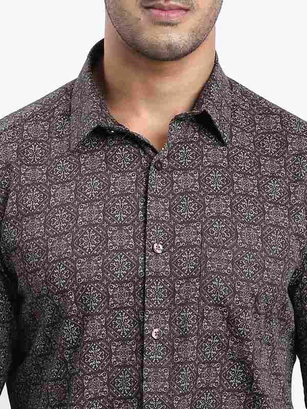 Men's Printed Full Sleeves Cotton Shirt - Image 8