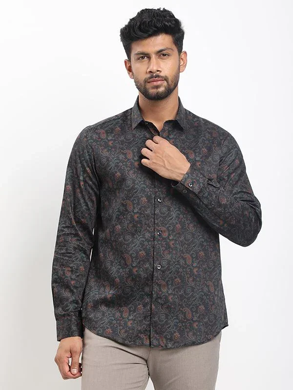 Men's Printed Full Sleeves Cotton Shirt