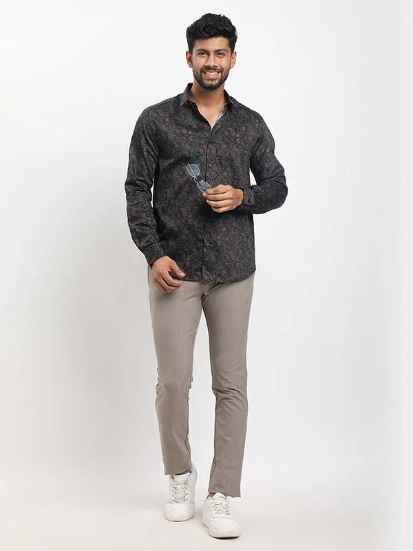 Men's Printed Full Sleeves Cotton Shirt - Image 4