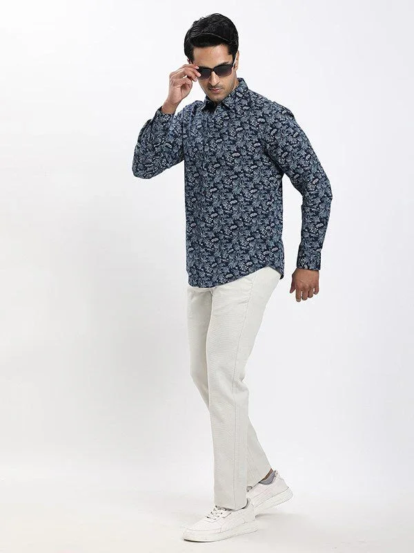 Men's Printed Full Sleeves Cotton Shirt - Image 5