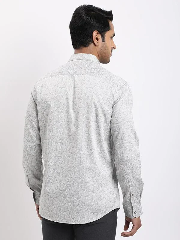 Men's Printed Full Sleeves Cotton Shirt - Image 4