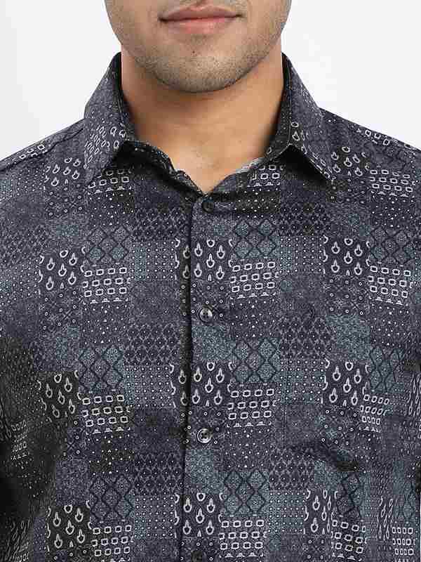 Men's Printed Full Sleeves Cotton Shirt - Image 3