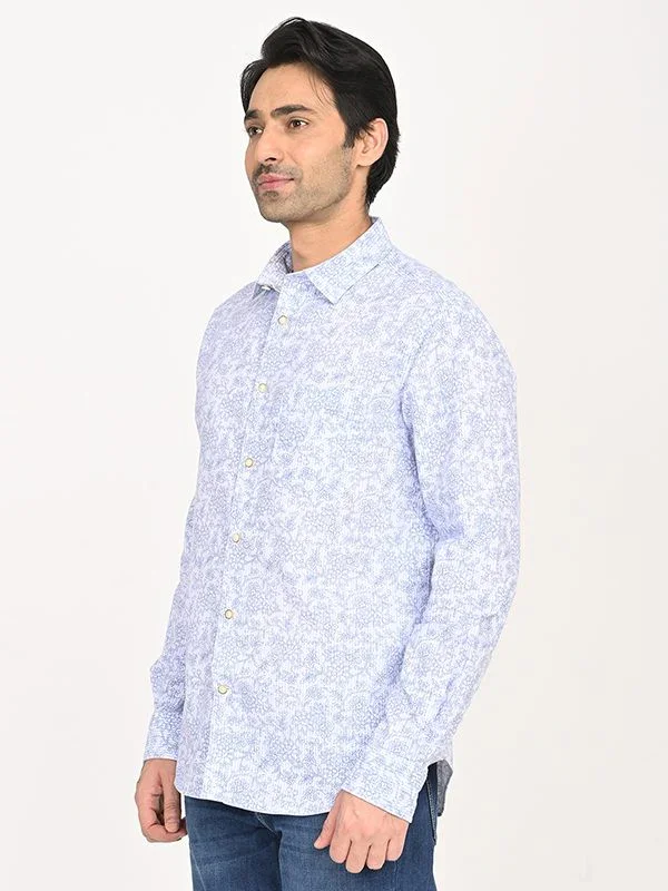 Men's Printed Full Sleeves Cotton Shirt - Image 2