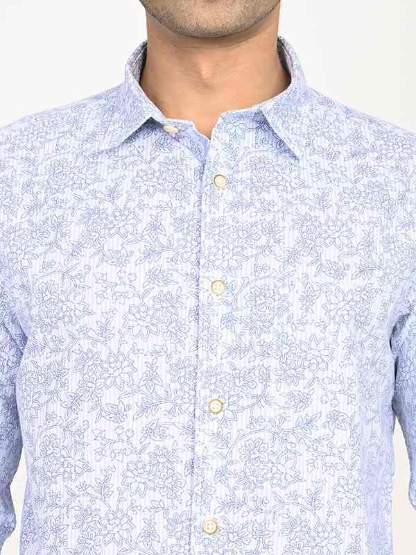 Men's Printed Full Sleeves Cotton Shirt - Image 3
