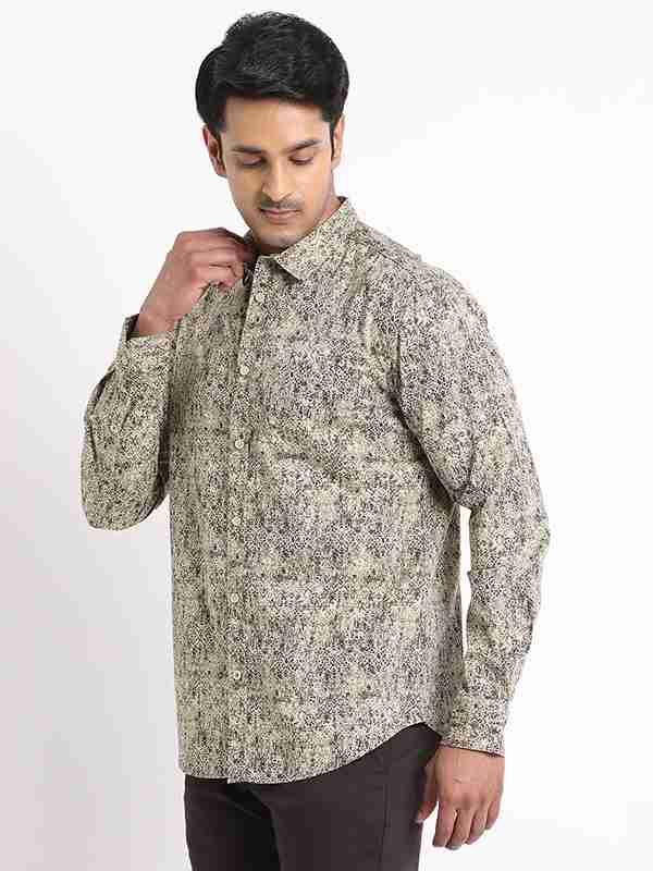 Men's Printed Full Sleeves Cotton Shirt - Image 2