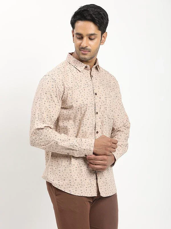 Men's Printed Full Sleeves Cotton Shirt - Image 2