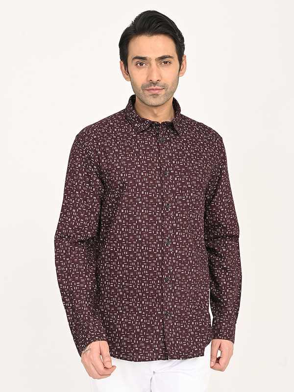 Men's Printed Full Sleeves Cotton Shirt - Image 6