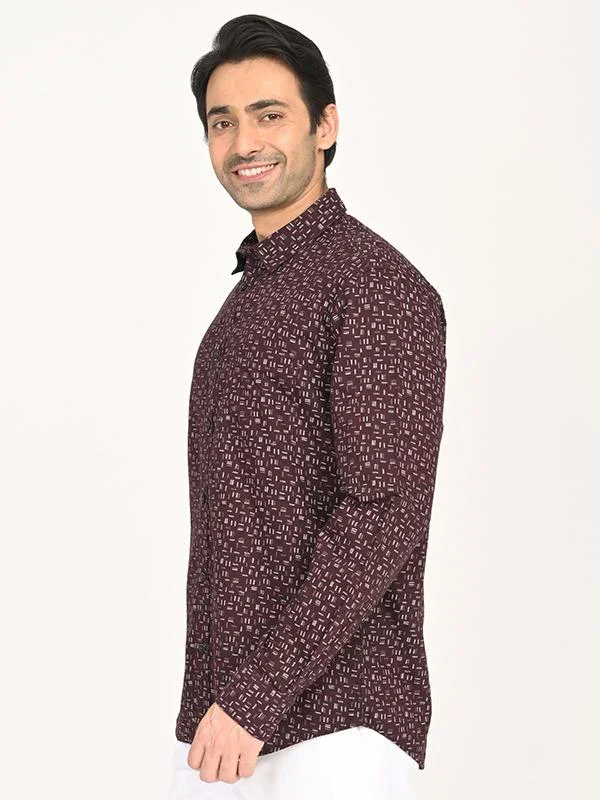 Men's Printed Full Sleeves Cotton Shirt - Image 7