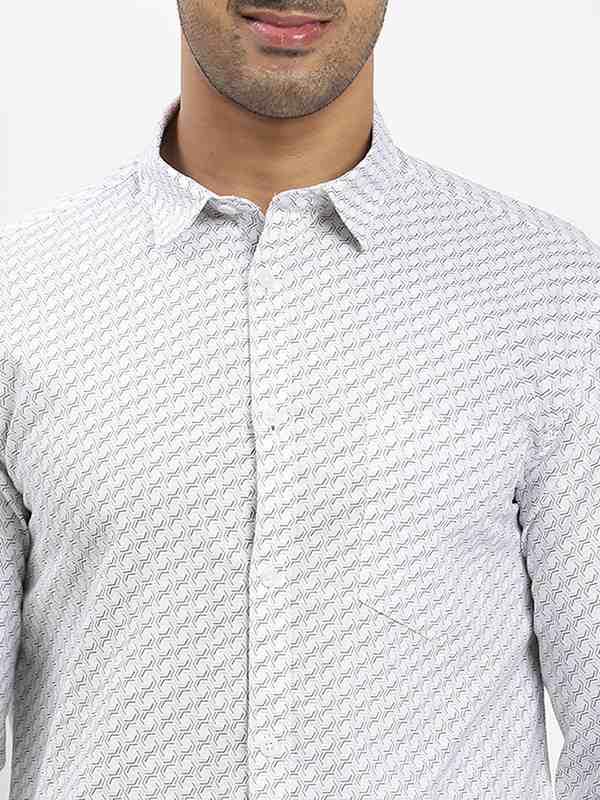Men's Printed Full Sleeves Cotton Shirt - Image 3