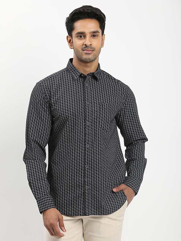 Men's Printed Full Sleeves Cotton Shirt - Image 6